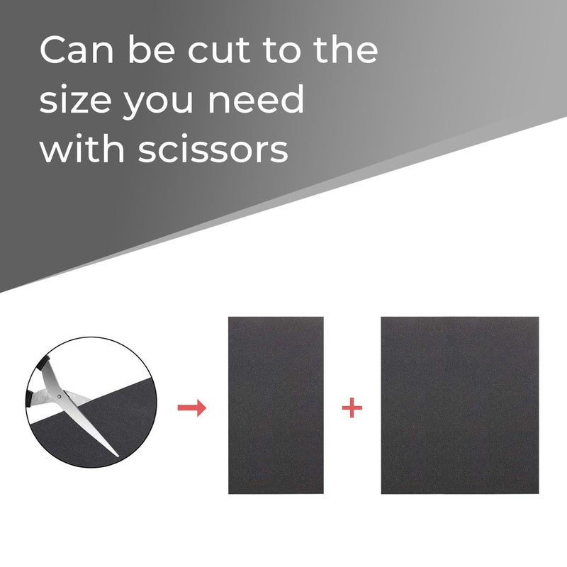 درافل أوراق صنفرة دورافيل السوداء المقاومة للماء لصنفرة السيارات والأثاث (10 قطع، درجة خشونة 220) - Image 5